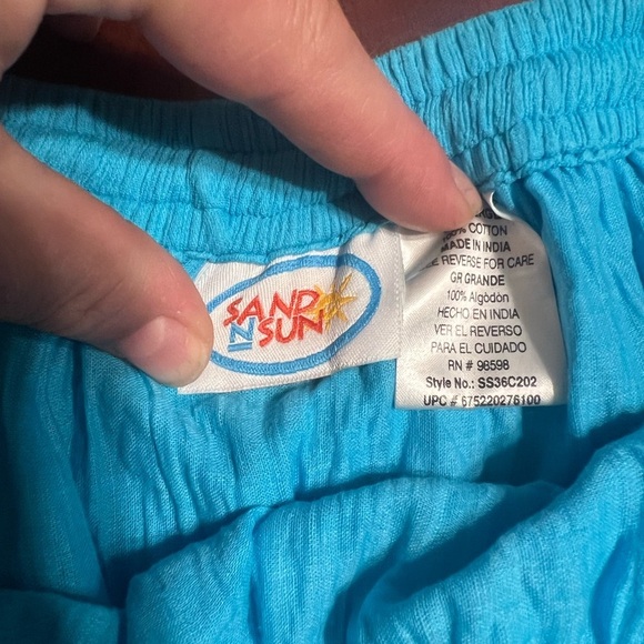 Sand And Sun Blue Peasant Skirt Large - Picture 6 of 6